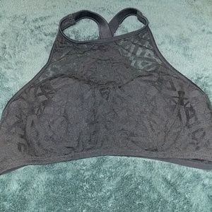 Black mesh swimsuit top